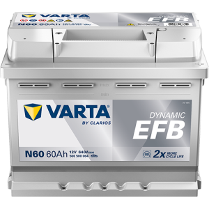 Baterie auto VARTA Dynamic Start-Stop EFB N60 560500064K262, 12 V, 60 Ah, 640 A, 242x175x190 mm – AutoRival | AutoRival