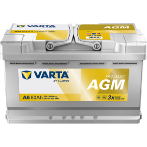 Baterie auto VARTA Dynamic AGM xEV A6 580901080K262, 12 V, 80 Ah, 800 A, 315x175x190 mm – AutoRival | AutoRival