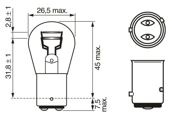 Bec auto frana, pozitie spate, semnal P21/4W, 12V 21/4W BOSCH 1987302813 ECO WS Bec auto frana, pozitie spate, semnal P21/4W, 12V 21/4W BOSCH 1987302813 ECO WS – imagine produs