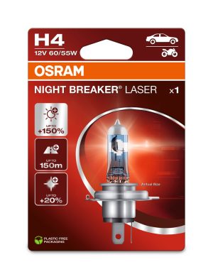 Bec far faza lunga H4 12V 60/55W OSRAM Night Breaker Laser 64193NL-1BL – imagine produs