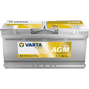 Baterie auto VARTA Dynamic AGM A4 xEV 605901095K262, 12 V, 105 Ah, 950 A, 394x175x190 mm – imagine produs