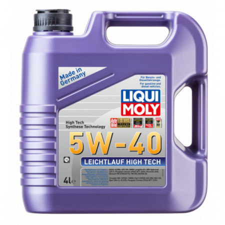 Ulei motor LIQUI MOLY Leichtlauf High Tech 5W40 2595, volum 4 litri, sintetic Ulei motor LIQUI MOLY Leichtlauf High Tech 5W40 2595, volum 4 litri, sintetic – imagine produs