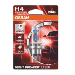Bec far faza lunga 12 V, H4 60/55 W Night Breaker Laser Nextgen +150, blister, 1 bucata, OSRAM 64193NL-01B – imagine produs