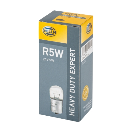 Bec pentru iluminare demarcare HELLA 8GA 002 071-261, 24 V, 5W, R5W, BA15s, se vinde la set de 10 bucati/pret pe bucata Bec pentru iluminare demarcare HELLA 8GA 002 071-261, 24 V, 5W, R5W, BA15s, se vinde la set de 10 bucati/pret pe bucata – imagine produs