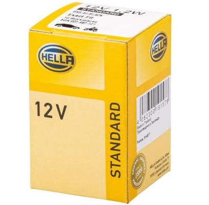 Bec auto incandescent iluminare bord, cu mufa, 12V 1.2W BX8.4d, HELLA Standard 8GA 007 997-121 Bec auto incandescent iluminare bord, cu mufa, 12V 1.2W BX8.4d, HELLA Standard 8GA 007 997-121 – imagine produs