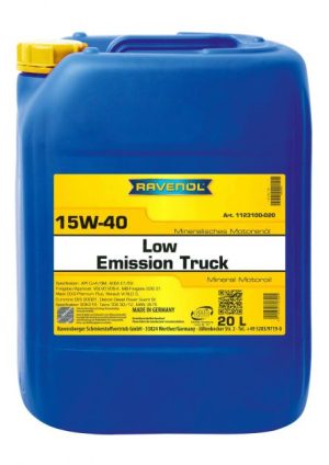 Ulei motor RAVENOL Low Emission Truck 15W40 SHPD 1123100-020, volum 20 litri, mineral – imagine produs