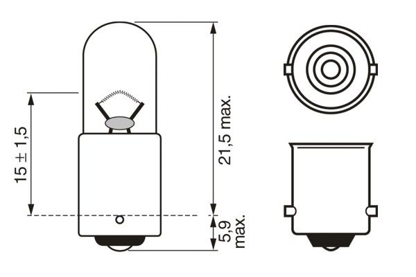 Bec auto iluminare numar circulatie 12V 4W BA9s BOSCH 1987302817 ECO WS, se vinde la set de 10 bucati/pret pe bucata Bec auto iluminare numar circulatie 12V 4W BA9s BOSCH 1987302817 ECO WS, se vinde la set de 10 bucati/pret pe bucata – imagine produs