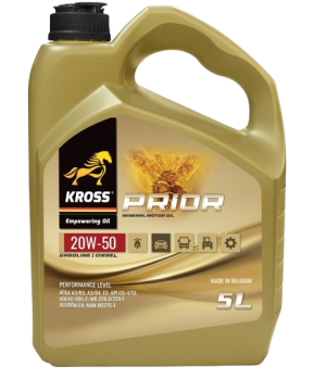 Ulei motor KROSS PRIOR 20W50 A3/B4, E3 SN20051-KS-53662, multigrad, volum 5 litri, mineral – imagine produs