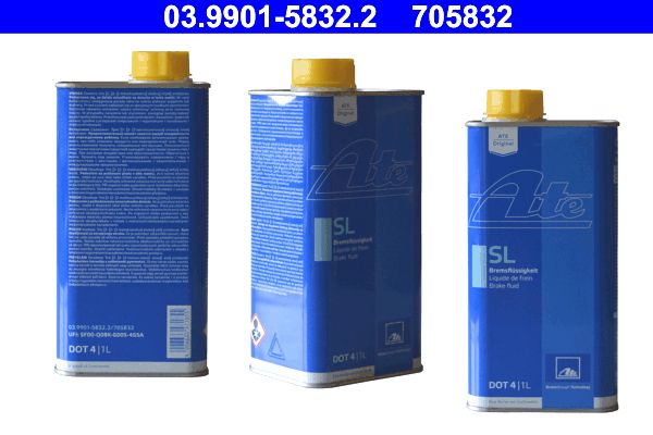 Lichid de frana ATE SL DOT4 03.9901-5832.2, volum 1 litru Lichid de frana ATE SL DOT4 03.9901-5832.2, volum 1 litru – imagine produs