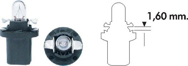 Bec auto pentru lumini bord MAGNETI MARELLI 003723100000, PB5, putere 1.2W, tensiune 12V, conector B8.5D, negru Bec auto pentru lumini bord MAGNETI MARELLI 003723100000, PB5, putere 1.2W, tensiune 12V, conector B8.5D, negru – imagine produs