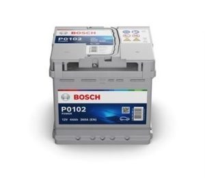Baterie auto, de pornire, BOSCH Power Line 0092P01020, tensiune 12 V, amperaj 44 Ah, curent pornire 360 A, borna normala dreapta + – imagine produs