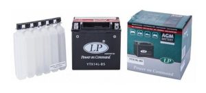 Baterie motocicleta LANDPORT AGM LP YTX14L-BS, tensiune 12 V, amperaj 12 Ah, cu pachet acid – imagine produs