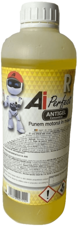 Antigel concentrat AI PERFECT tip Renault 100AIPR1, galben, volum 1 litru, raport diluare 1:1, temperatura minima acceptata -36 Celsius Antigel concentrat AI PERFECT tip Renault 100AIPR1, galben, volum 1 litru, raport diluare 1:1, temperatura minima acceptata -36 Celsius – imagine produs