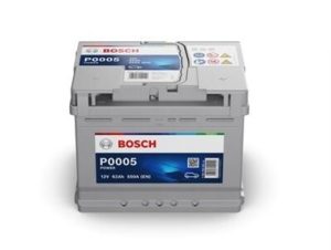 Baterie auto, de pornire, BOSCH Power Line 0092P00050, tensiune 12 V, amperaj 62 Ah, curent pornire 550 A, borna normala dreapta + – imagine produs