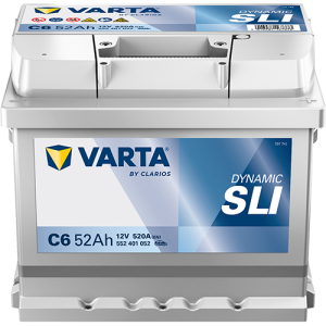 Baterie auto VARTA Dynamic SLI C6 552401052K262, 12 V, 52 Ah, 520 A, 207x175x175 mm – imagine produs