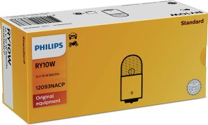 Bec auxiliar semnalizator RY10W 12 V, set 10 bucati, Vision PHILIPS 12093NACP – imagine produs