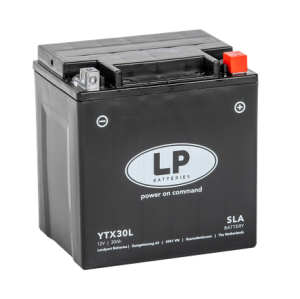 Baterie moto LANDPORT AGM (SLA) YTX30L, tensiune 12V, amperaj 30 Ah, curent pornire EN 385 A, 166 x 126 x 173 mm – imagine produs