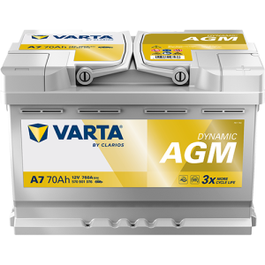 Baterie auto VARTA Dynamic AGM xEV A7 570901076K262, 12 V, 70 Ah, 760 A, 278x175x190 mm – AutoRival | AutoRival