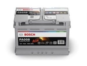 Baterie auto BOSCH Power AGM Line Start-Stop PA008 0092PA0080, 12 V, 70 Ah, 760 A, 278x175x190 mm, borna normala dreapta + – AutoRival | AutoRival
