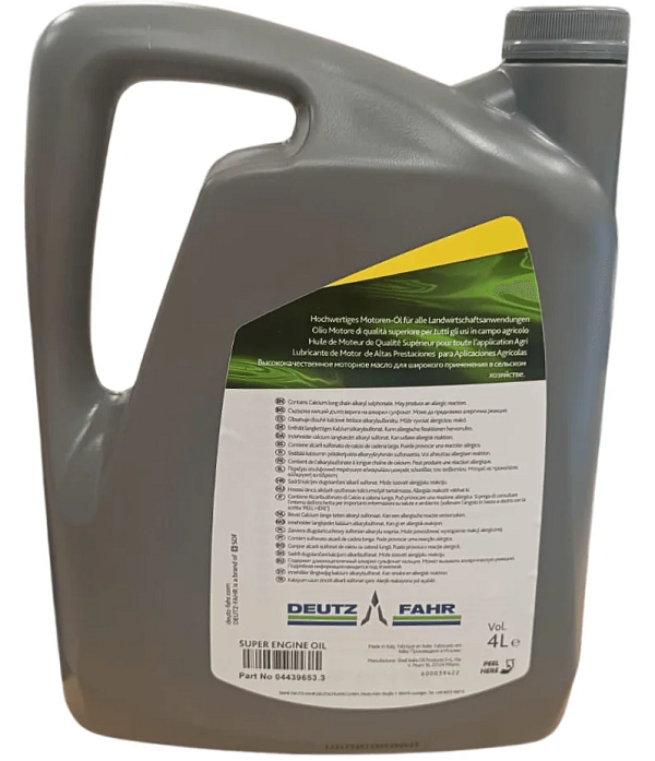 Ulei motor DEUTZ FAHR SUPER ENGINE OIL 15W40, volum 4 litri, mineral Ulei motor DEUTZ FAHR SUPER ENGINE OIL 15W40, volum 4 litri, mineral – imagine produs