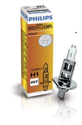 Bec far H1 55W 12 V, Vision, cutie, PHILIPS 12258PRC1 – imagine produs