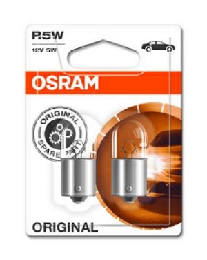 Set 2 becuri semnalizator 12 V, R5W, original, blister, OSRAM 5007-02B – imagine produs