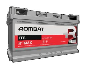 Baterie auto ROMBAT EFB Start-Stop 57511A0076, 75 Ah, 760 A, 12 V, 315 x 175 x 190 mm – AutoRival | AutoRival