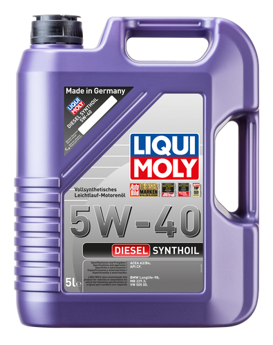 Ulei motor LIQUI MOLY Diesel Synthoil 5W40 1341, volum 5 litri, sintetic Ulei motor LIQUI MOLY Diesel Synthoil 5W40 1341, volum 5 litri, sintetic – imagine produs