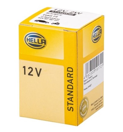 Bec auto iluminare bord, cu mufa, 12V 2W B8.3d, alb, HELLA Standard 8GA 007 997-001, se vinde la set de 10 bucati/pret pe bucata Bec auto iluminare bord, cu mufa, 12V 2W B8.3d, alb, HELLA Standard 8GA 007 997-001, se vinde la set de 10 bucati/pret pe bucata – imagine produs