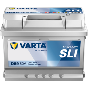 Baterie auto VARTA Dynamic SLI D59 560409054K262, 12 V, 60 Ah, 540 A, 242x175x175 mm – AutoRival | AutoRival