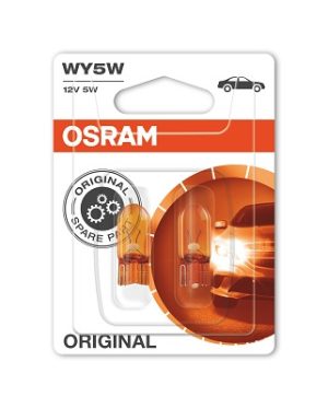 Set 2 becuri semnalizator 12 V, WY5W, original, blister, OSRAM 2827NA-2BL – imagine produs