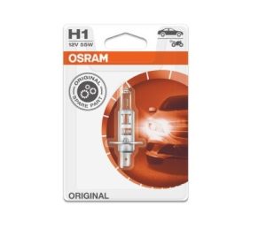 Bec far faza lunga 12 V, H1 55 W, original, blister, 1 Buc OSRAM 64150-01B – imagine produs