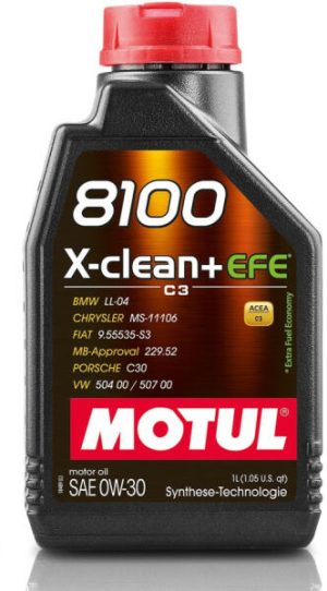 Ulei motor MOTUL 8100 X-CLEAN+ EFE 0W30, volum 1 litru, sintetic – imagine produs