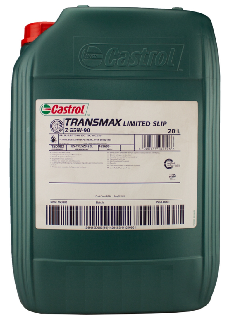 Ulei transmisie CASTROL Transmax Limited Slip Z 85W90, volum 20 litri, mineral Ulei transmisie CASTROL Transmax Limited Slip Z 85W90, volum 20 litri, mineral – imagine produs