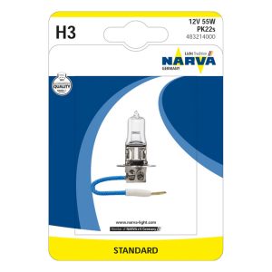 Bec far H3 55W 12 V, blister, NARVA 48321NVAB1 – imagine produs