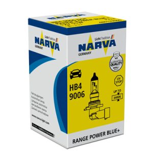 Bec far faza lunga NARVA Range Power Blue+ 48613, HB4, tensiune 12V, putere 55W, soclu P22d, lumina albastra, 3700K – imagine produs