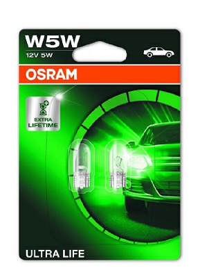 Set 2 becuri semnalizator 12 V, W5W Ultra Life, blister, OSRAM 2825ULT-2BL – imagine produs