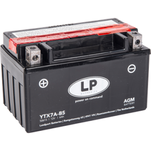 Baterie moto LANDPORT AGM YTX7A-BS, 12 V, 6 Ah, 105 A, cu pachet acid – imagine produs