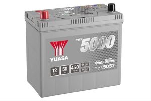 Baterie auto YUASA 5000 YBX5057 ASIA, 12 V, 50 Ah, 450 A, 238 x 129 x 223 mm, borna stanga + – AutoRival | AutoRival