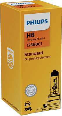 Bec far principal H8 PGJ19-1 35W 12 V, Vision PHILIPS 12360C1 – imagine produs
