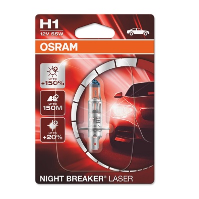 Bec far faza lunga 12 V, H1 55 W Night Breaker Laser Nextgen +150, blister, 1 Buc OSRAM 64150NL-01B Bec far faza lunga 12 V, H1 55 W Night Breaker Laser Nextgen +150, blister, 1 Buc OSRAM 64150NL-01B – imagine produs