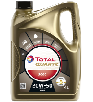 Ulei motor TOTAL Quartz 5000 20W50 148594, volum 4 litri, mineral – imagine produs