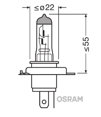 Bec 12 V, H4 60/55 W Night Breaker Silver +100, OSRAM 64193NBS Bec 12 V, H4 60/55 W Night Breaker Silver +100, OSRAM 64193NBS – imagine produs