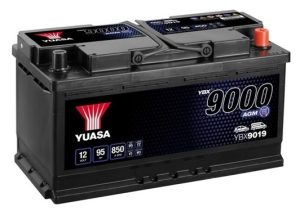 Baterie auto YUASA YBX 9000 AGM YBX9019, 12 V, 95 Ah, 850 A, 353x175x190 mm, borna dreapta plus – imagine produs