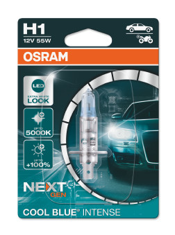 Bec far faza lunga 12 V, H1 55 W Cool Blue Intense, blister, Nextgen, 1 bucata, OSRAM 64150CBN-01B – imagine produs