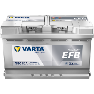 Baterie auto VARTA Dynamic EFB N80 580500080K262, 12 V, 80 Ah, 800 A, 314x175x190 mm – AutoRival | AutoRival
