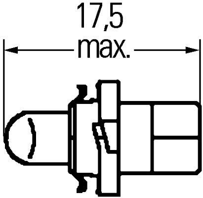 Bec auto incandescent iluminat bord, cu mufa, 12V 2W BX8.4d, HELLA 8GS 006 677-121 Bec auto incandescent iluminat bord, cu mufa, 12V 2W BX8.4d, HELLA 8GS 006 677-121 – imagine produs