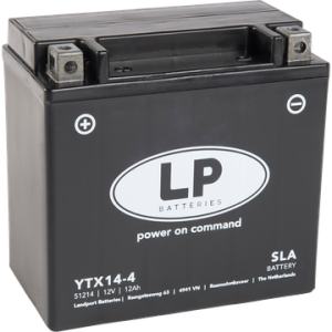 Baterie moto LANDPORT AGM YTX14-4, 12 V, 12 Ah, 200 A, sigilat, cu acid – imagine produs