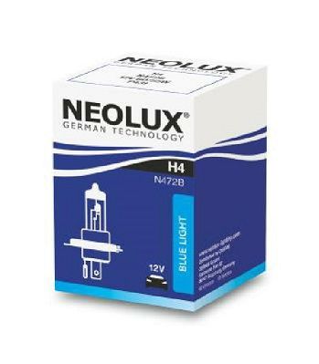 Bec auto pentru far faza lunga NEOLUX BlueLight N472B, tip H4, tensiune 12V, putere 60 / 55W, conector P43t, 5000K, halogen Bec auto pentru far faza lunga NEOLUX BlueLight N472B, tip H4, tensiune 12V, putere 60 / 55W, conector P43t, 5000K, halogen – imagine produs