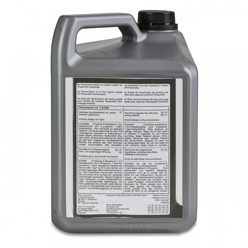 Ulei pentru transmisie manuala DSG Powershift VOLVO MTF 1161839 75W, volum 4 litri, GL-4 Ulei pentru transmisie manuala DSG Powershift VOLVO MTF 1161839 75W, volum 4 litri, GL-4 – imagine produs